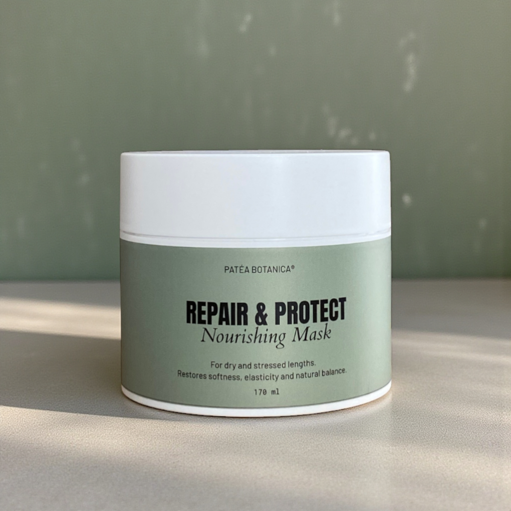Jar of Patea Botanica 'Repair & Protect Nourishing Mask' on a neutral background